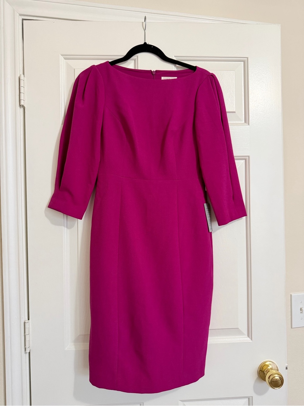 Eliza J Fuchsia Midi Sheath Dress